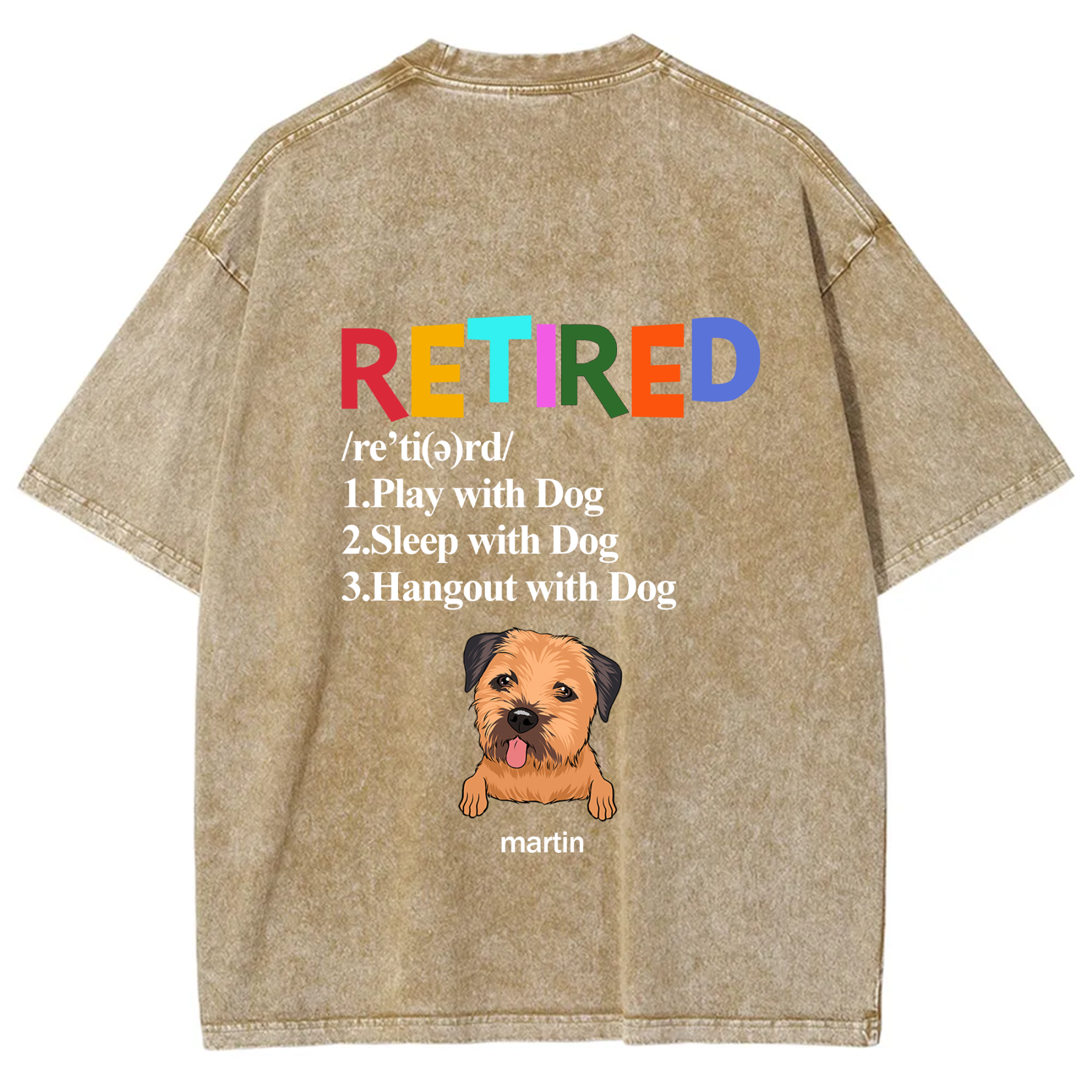 Retired,Play With Dog - Personalized Custom Unisex T-shirt