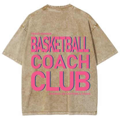 Basketball Coach Club Unisex Fit Washed T-Shirt