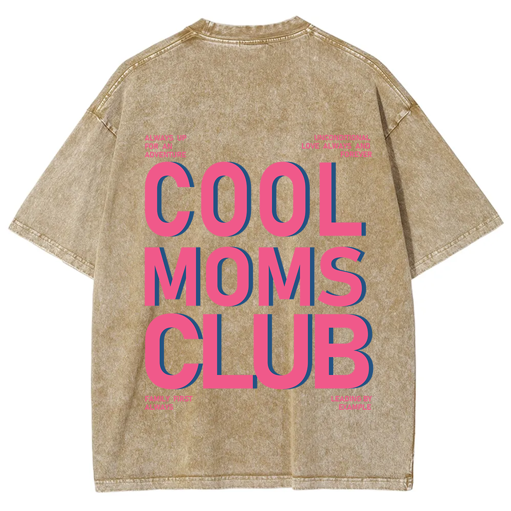 Cool Moms Club Unisex Fit Washed T-Shirt