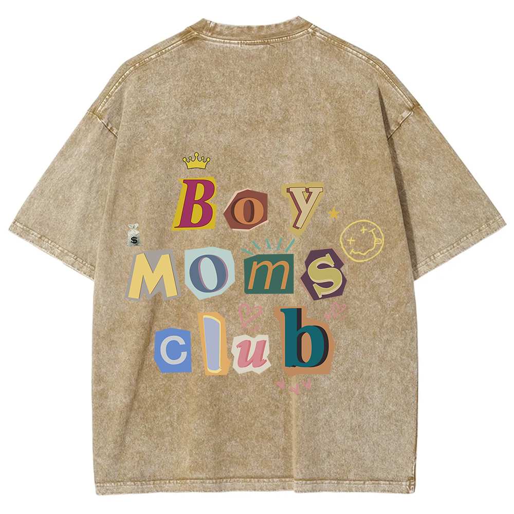 Boy Moms Club Unisex Fit Washed T-Shirt