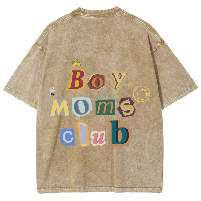 Boy Moms Club Unisex Fit Washed T-Shirt