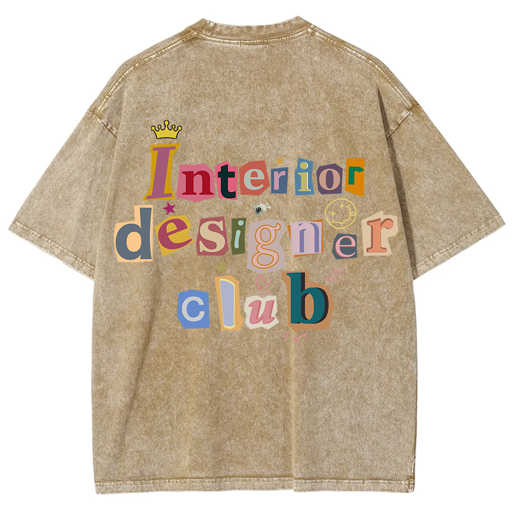 Interior Designer Club Unisex Fit Washed T-Shirt?