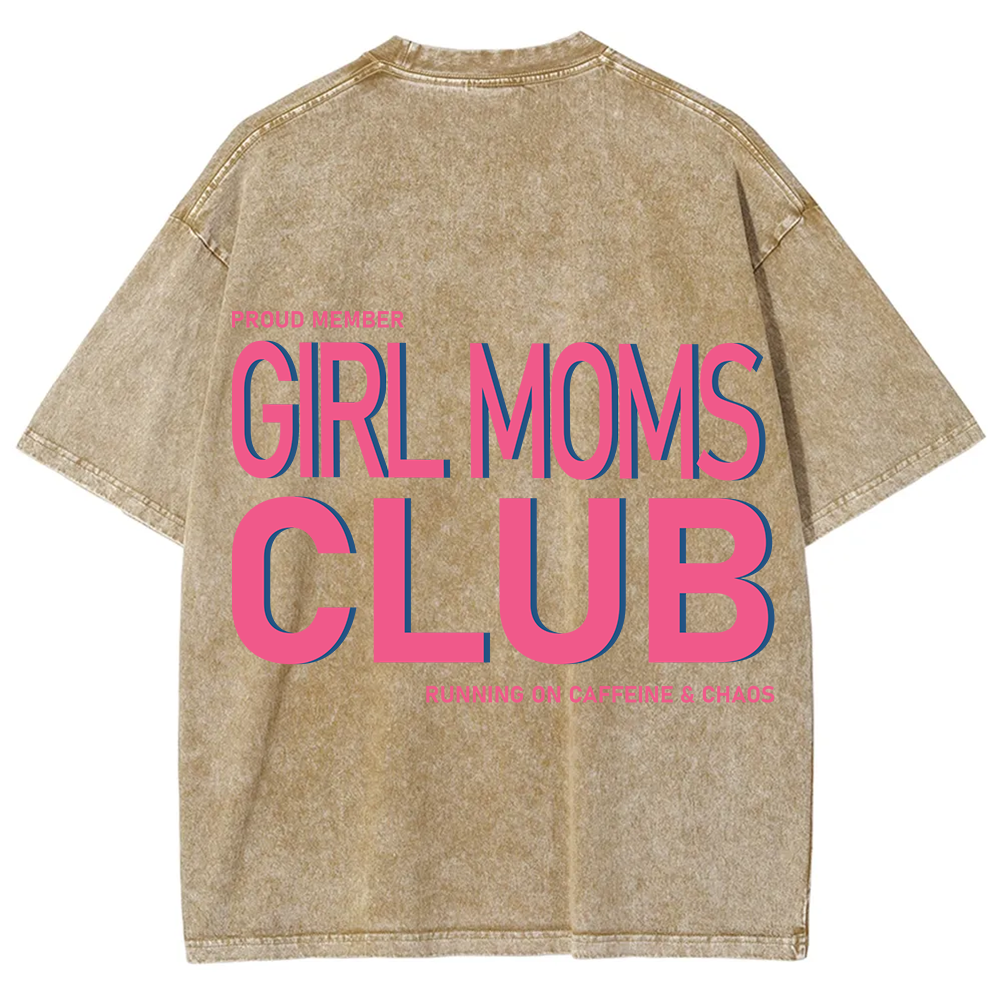 Girl Moms Club Unisex Fit Washed T-Shirt?