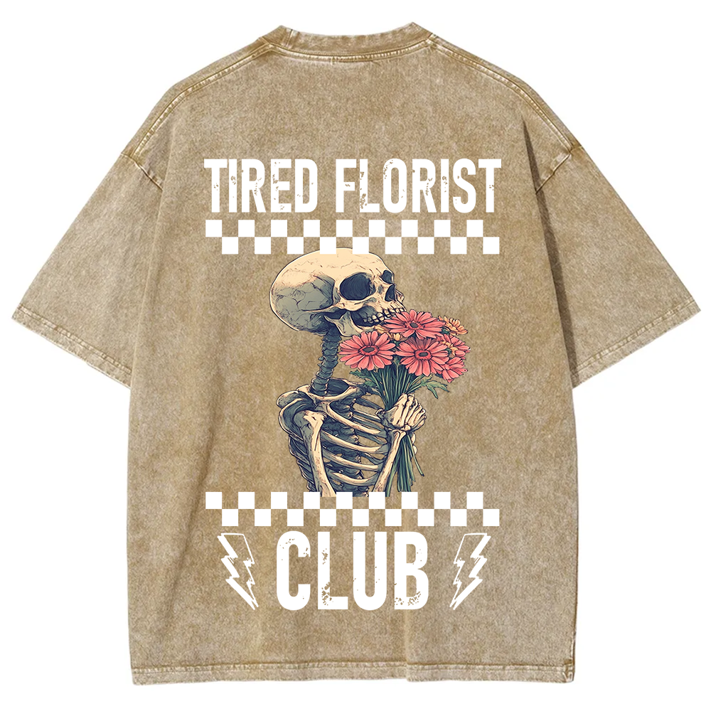 Tired Florist Club Unisex Fit Washed T-Shirt