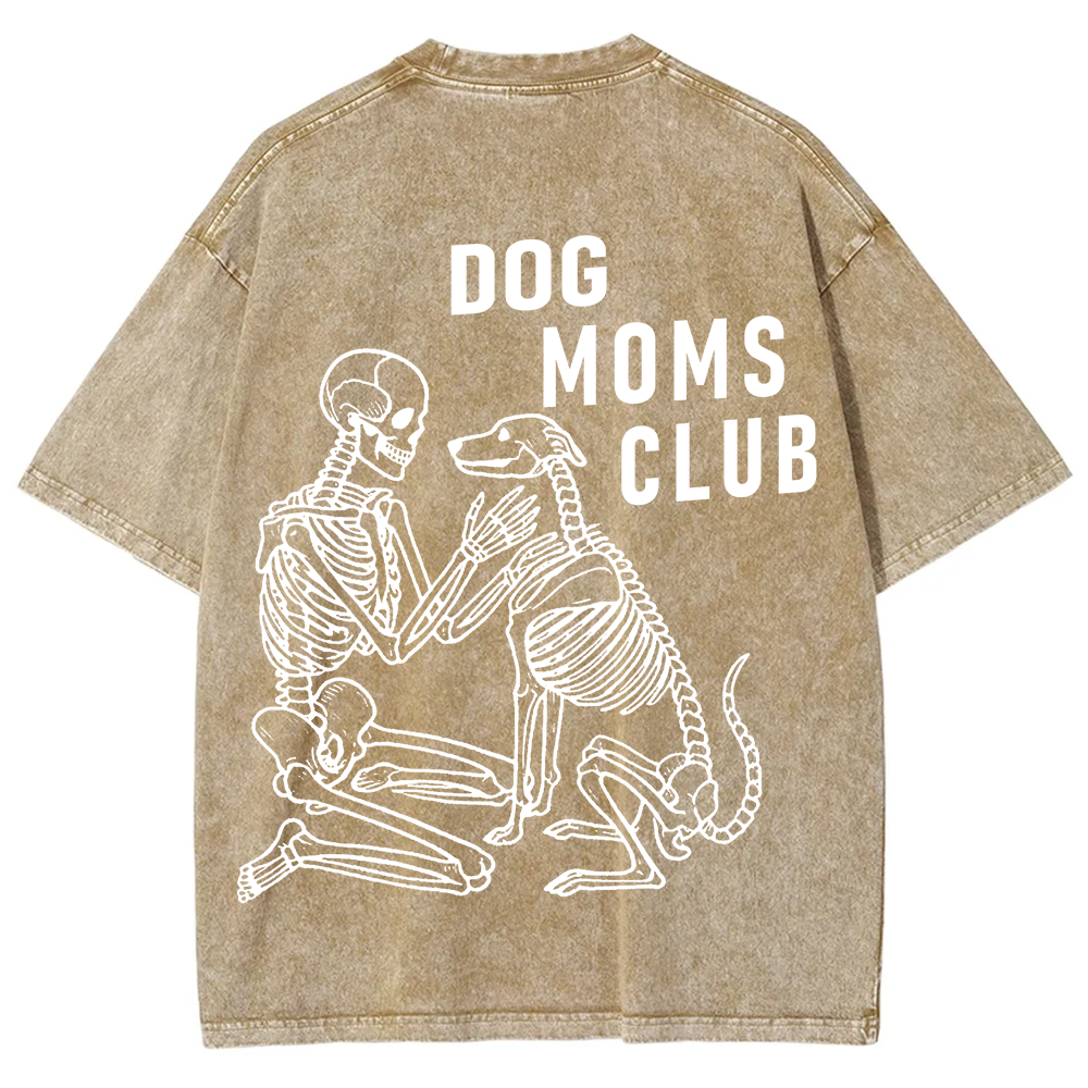 Dog Moms Club Unisex Fit Washed T-Shirt?