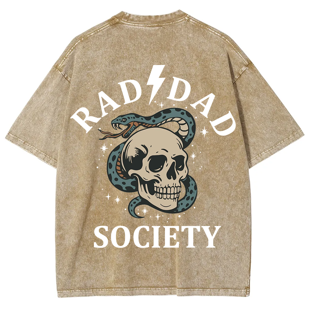 Rad Dad Society Unisex Fit Washed T-Shirt