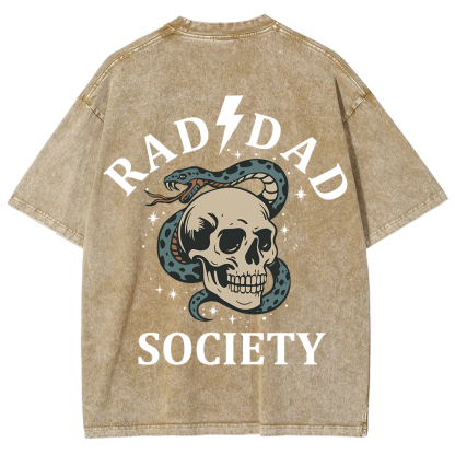 Rad Dad Society Unisex Fit Washed T-Shirt