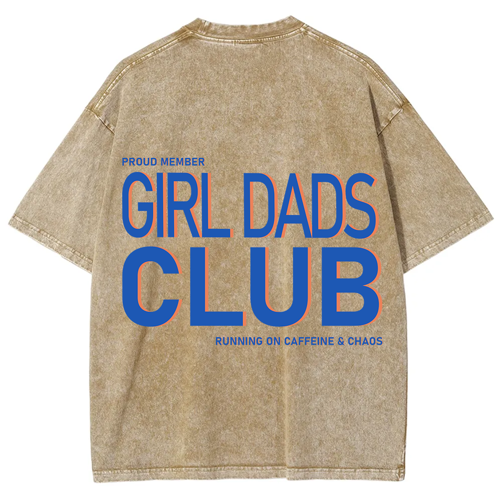 Girl Dads Club Unisex Fit Washed T-Shirt