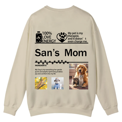 Pet Photo Creative Customized Unisex Casual Crewneck Sweatshirt