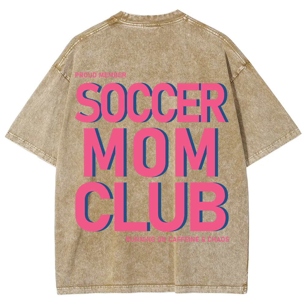 Soccer Mom Club Unisex Fit Washed T-Shirt