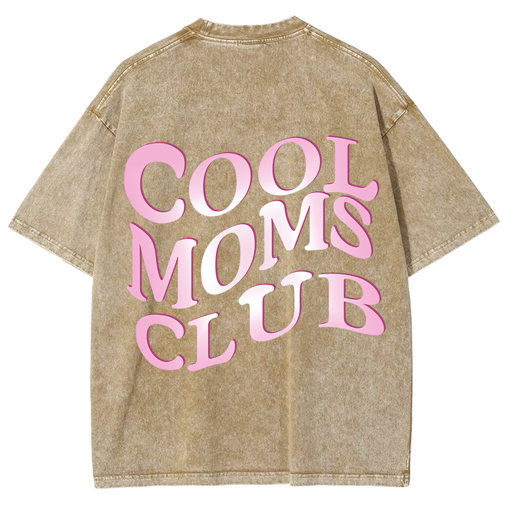 Cool Moms Club Snowflake Vintage Washed T-Shirt