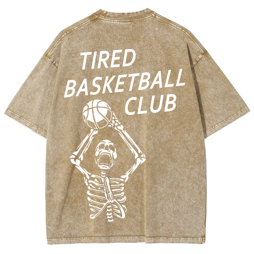 Tired Basketball Club Unisex Fit Washed T-Shirt