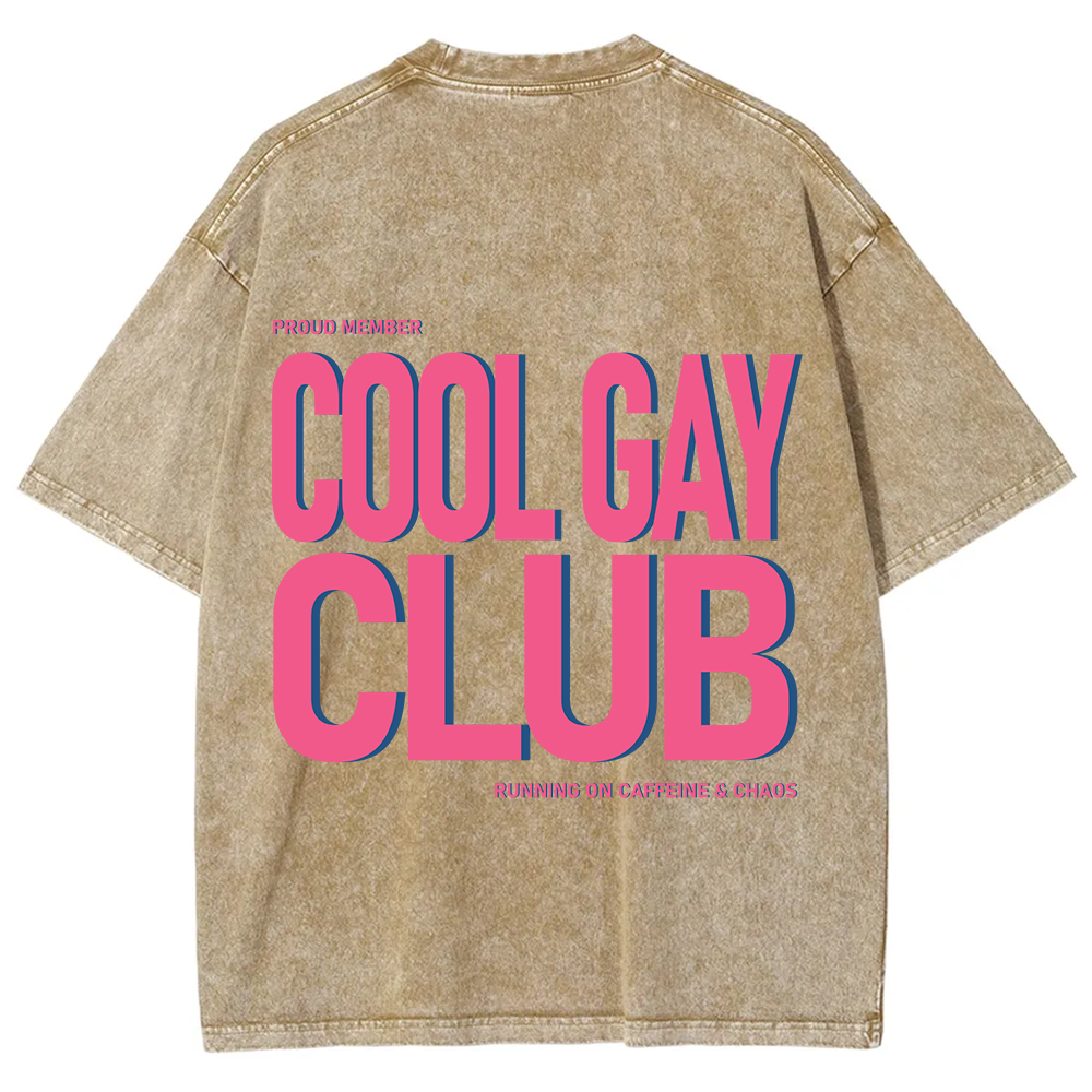 Cool Gay Club Unisex Fit Washed T-Shirt