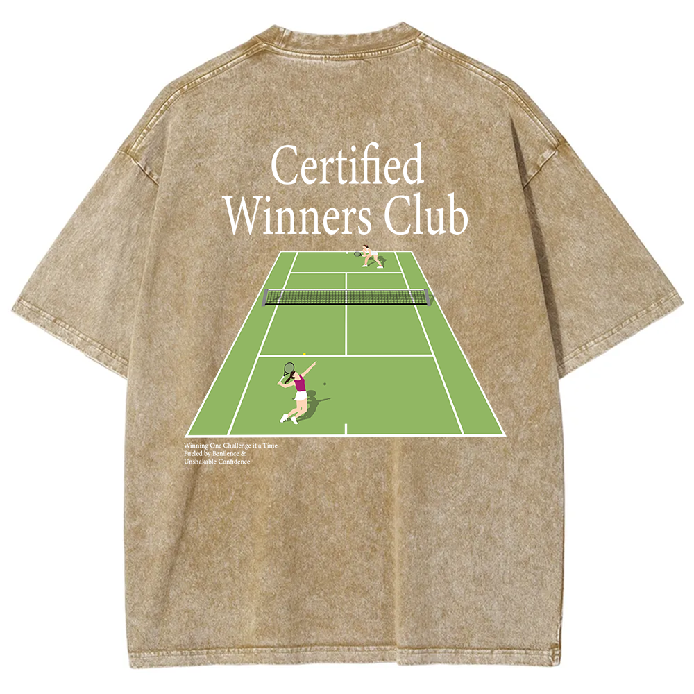 Certified Winners Club Unisex Fit Washed T-Shirt