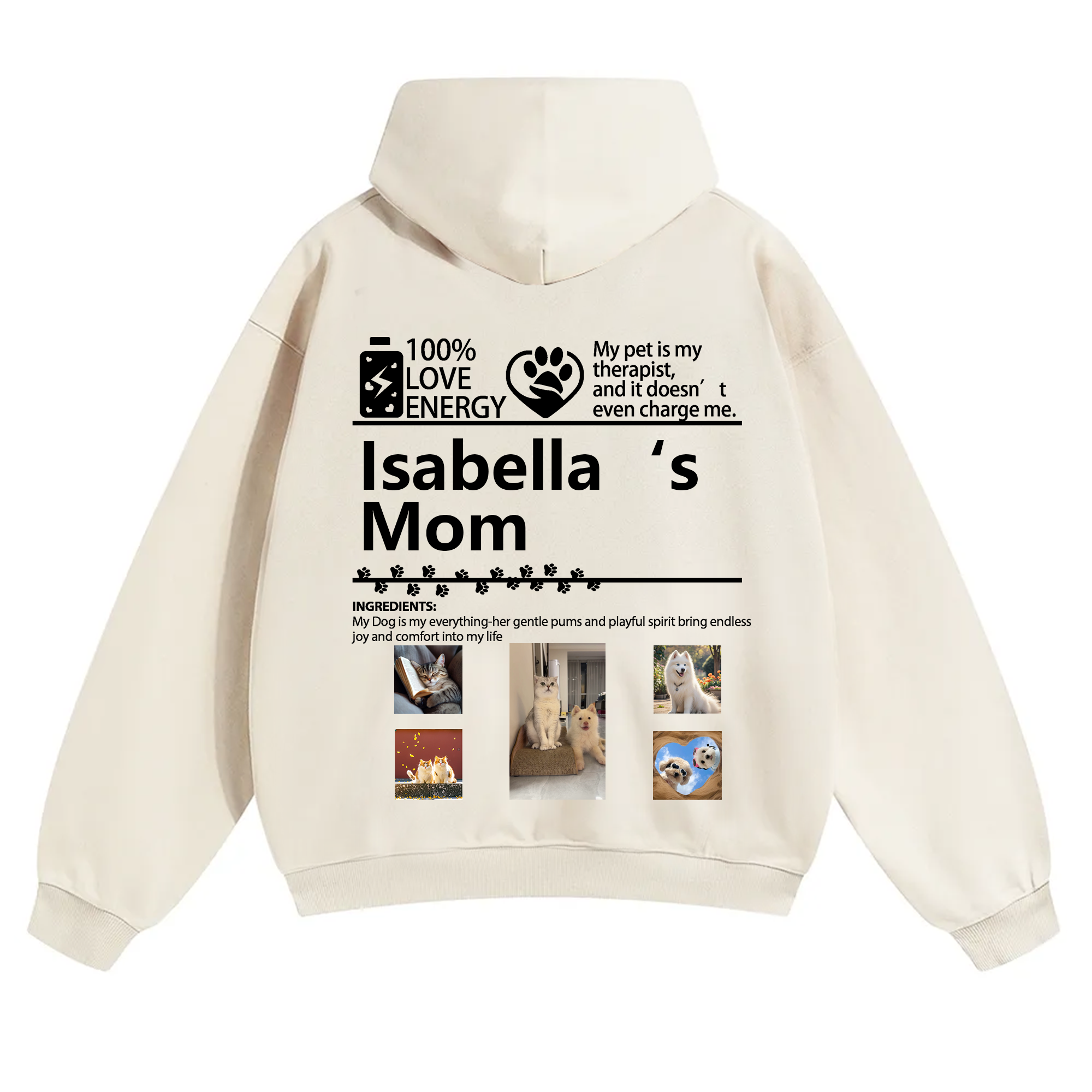 Pets Photos Creative Customized Unisex Hoodie