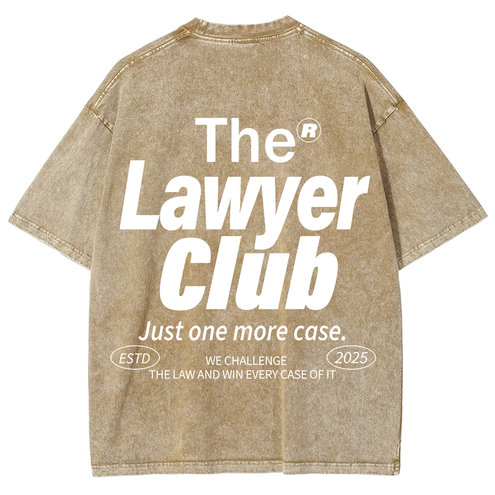 The Lawyer Club Unisex Fit Washed T-Shirt