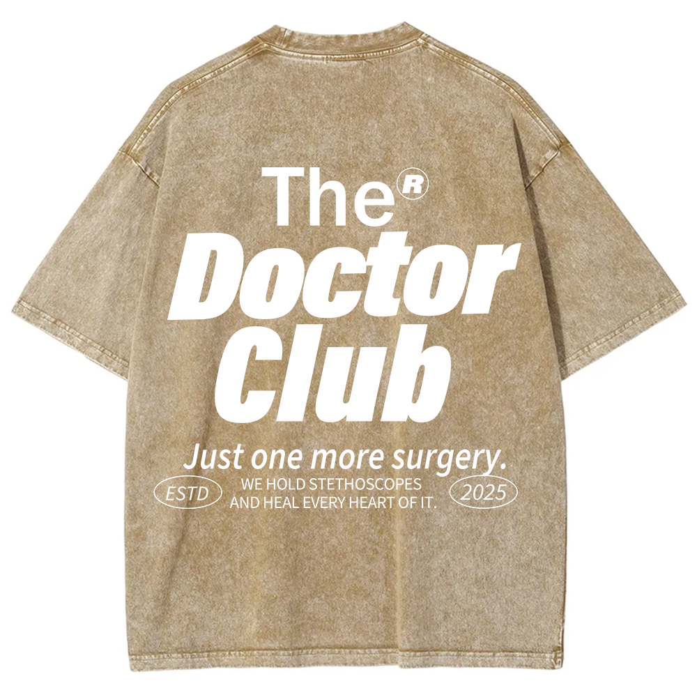 The Doctor Club Unisex Fit Washed T-Shirt