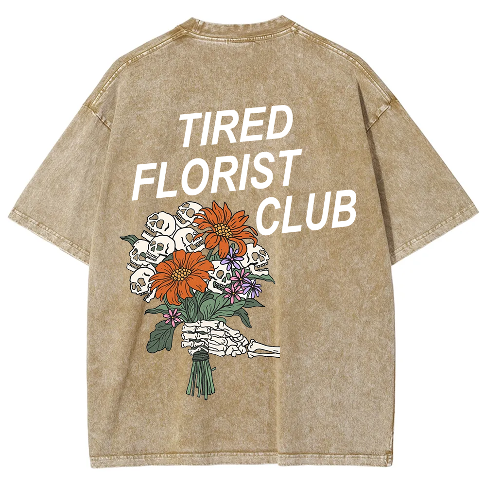 Tired Florist Club Unisex Fit Washed T-Shirt?