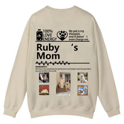 Pets Photos Creative Customized Unisex Casual Crewneck Sweatshirt