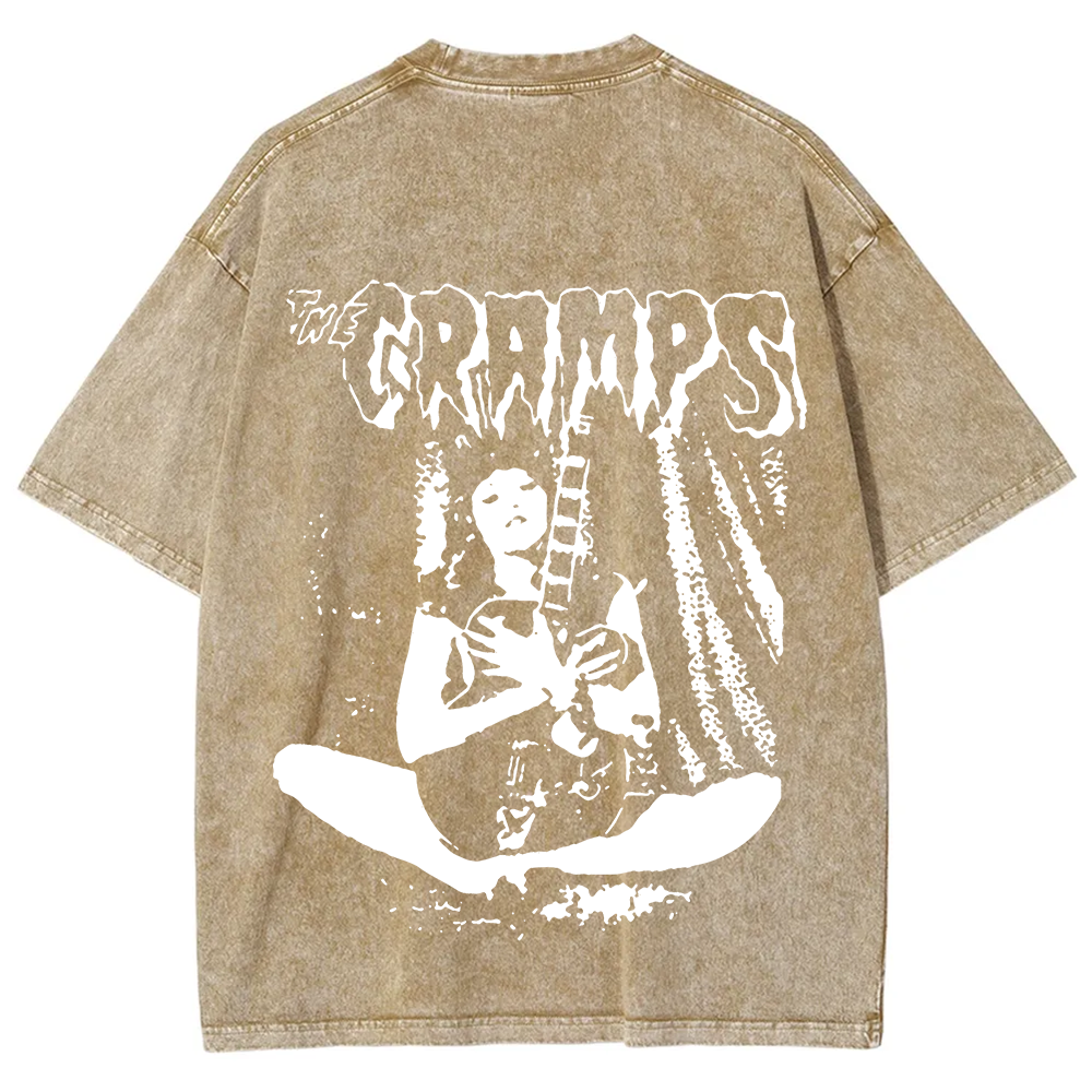 Unisex Vintage The Cramps Band Female guitarist t-Shirt