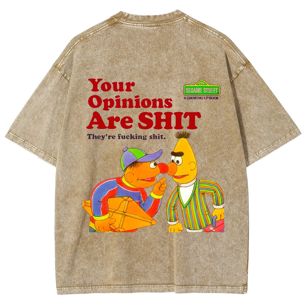 Sesame Street Your Opinions Are SHIT Casual Printed t-Shirt