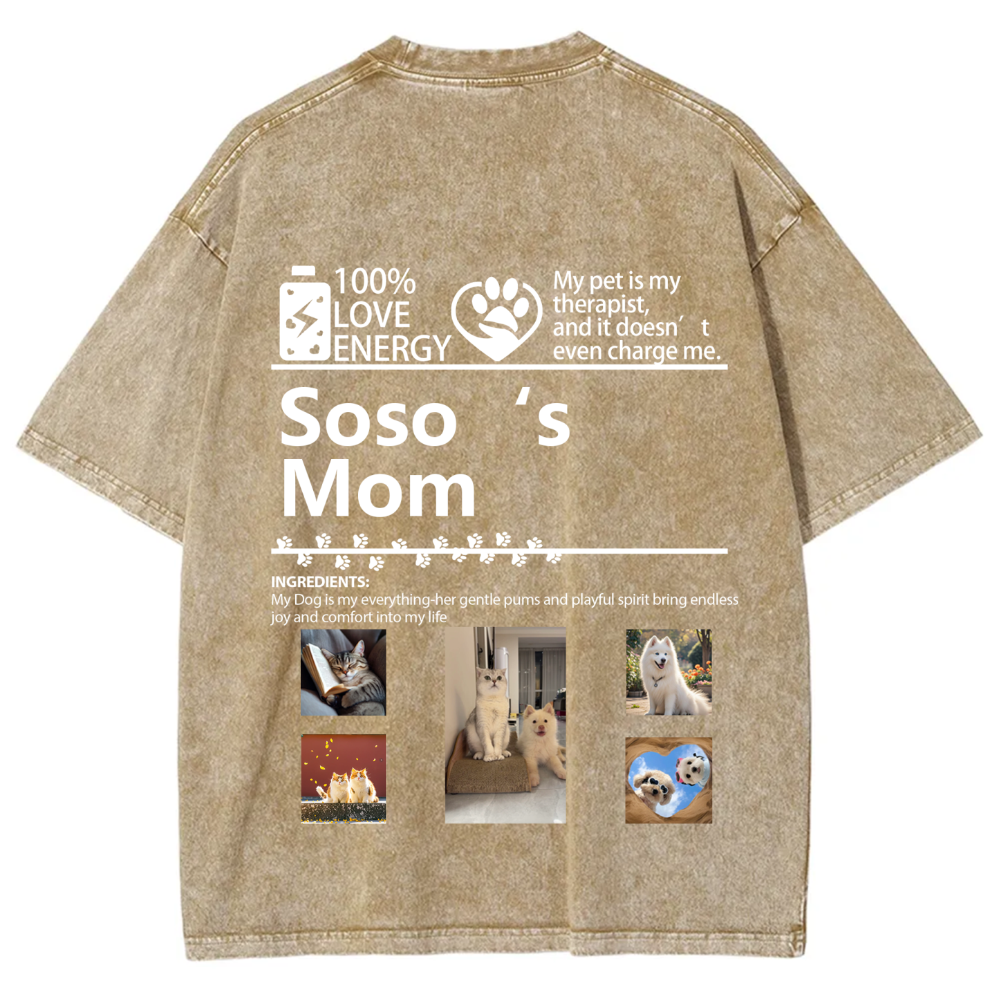 Pets Photos Creative Customized Unisex T-shirt