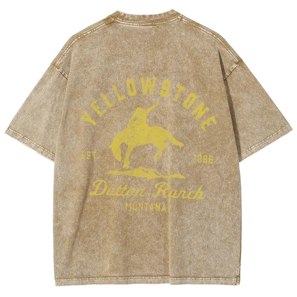Unisex Vintage Washed Yellowstone Dutton Ranch t-Shirt