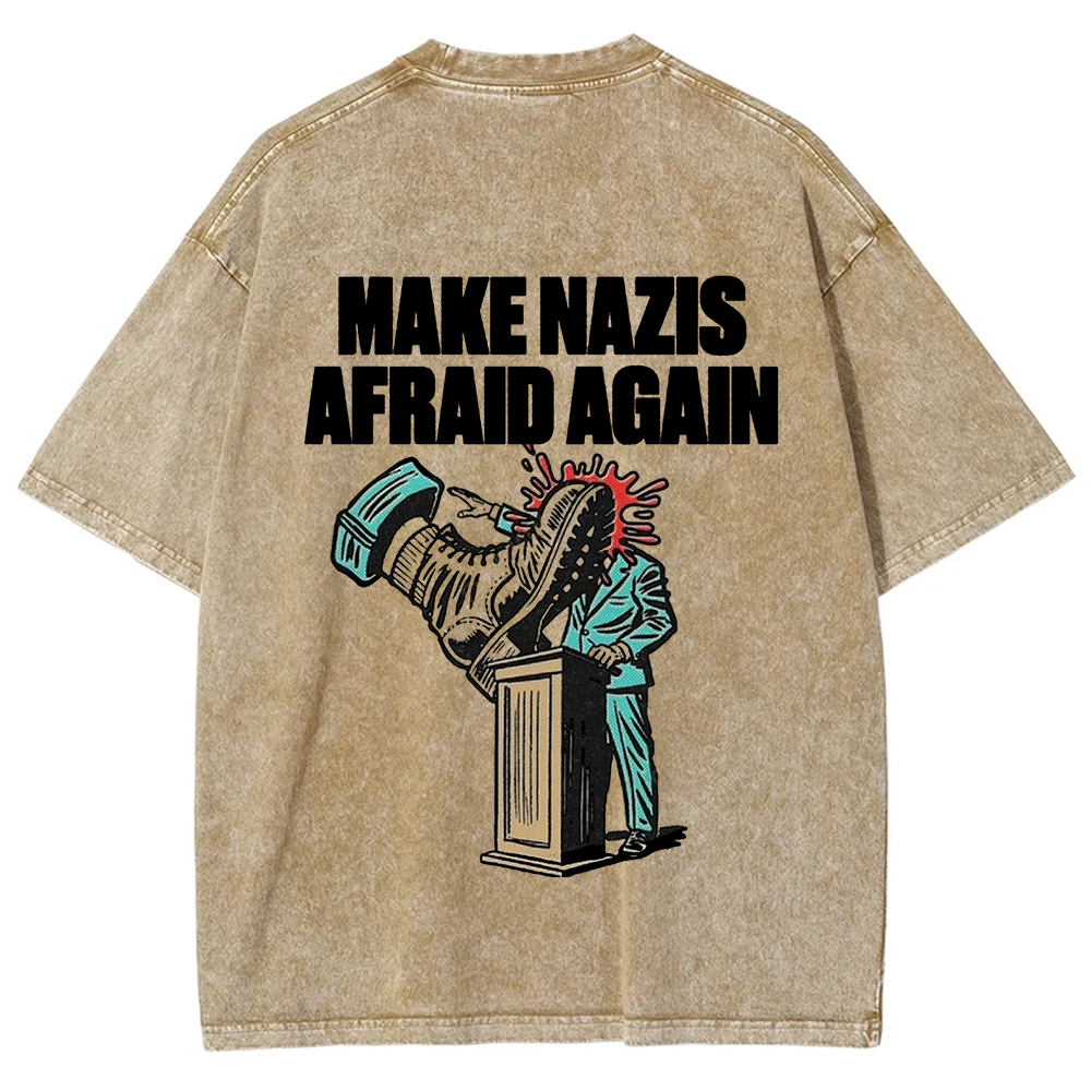 Vintage Washed Make Nazis Afraid Again t-Shirt