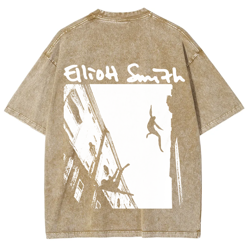 Unisex Washed Elliot Smith Singer t-Shirt