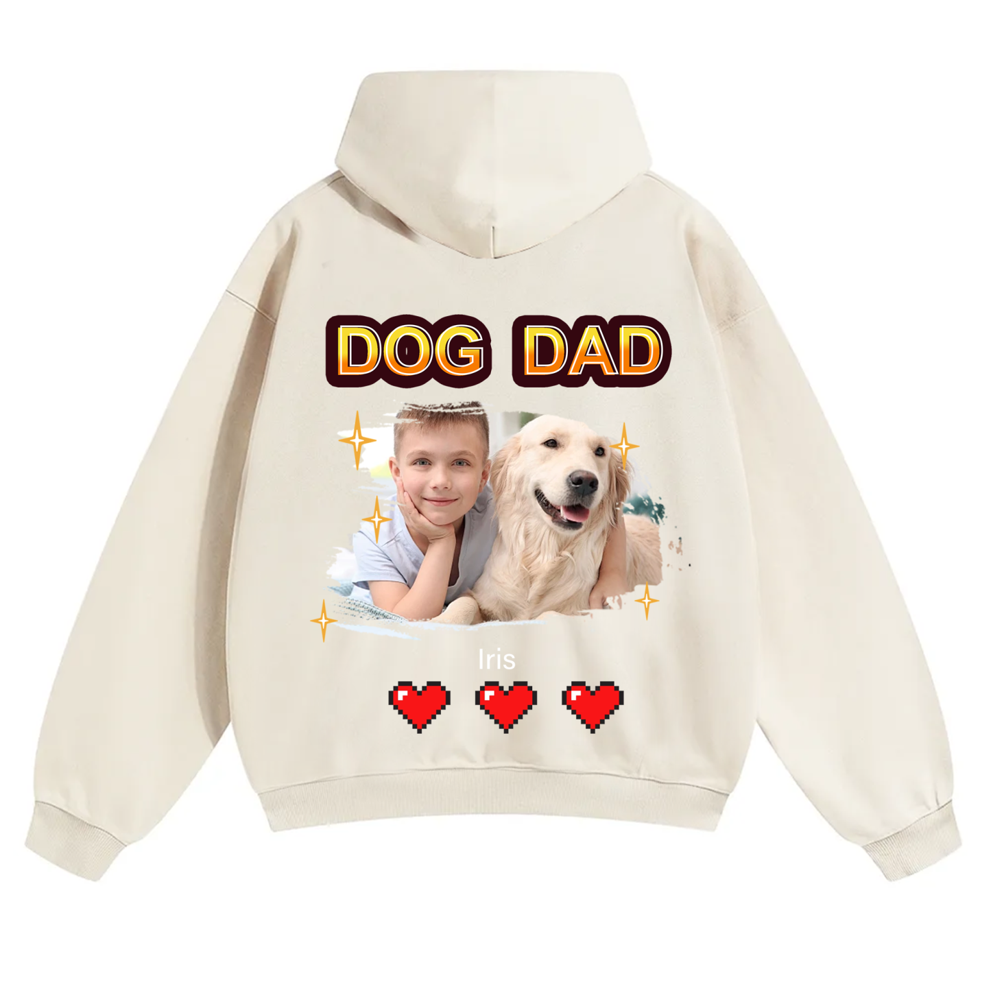 Dog Mom Pixel Photo - Personalized Custom Unisex Hoodie