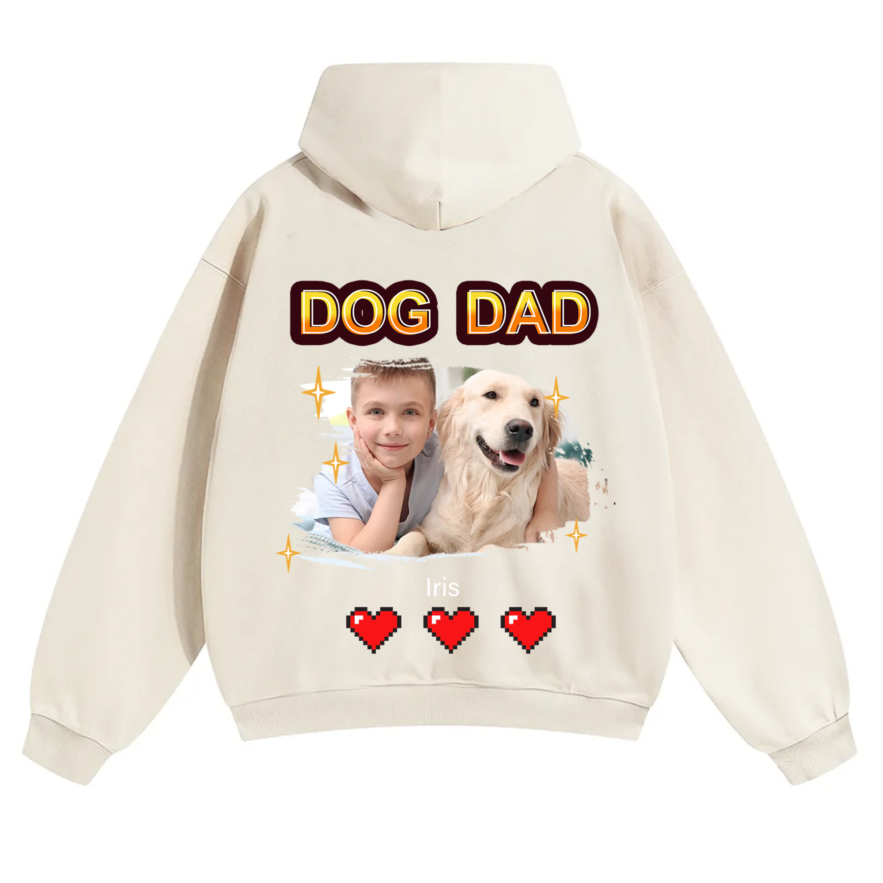 Dog Mom Pixel Photo - Personalized Custom Unisex Hoodie