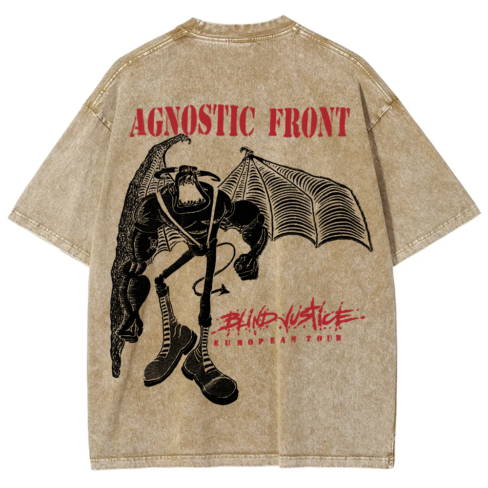 Agnostic Front Band Washed t-Shirt