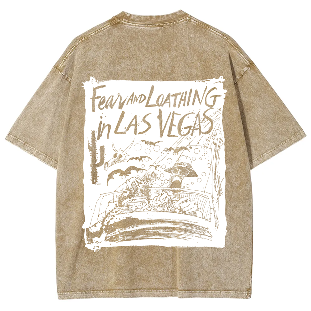 Unisex Washed Fear And Loathing In Las Vegas Band t-Shirt