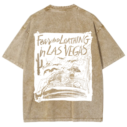 Unisex Washed Fear And Loathing In Las Vegas Band t-Shirt