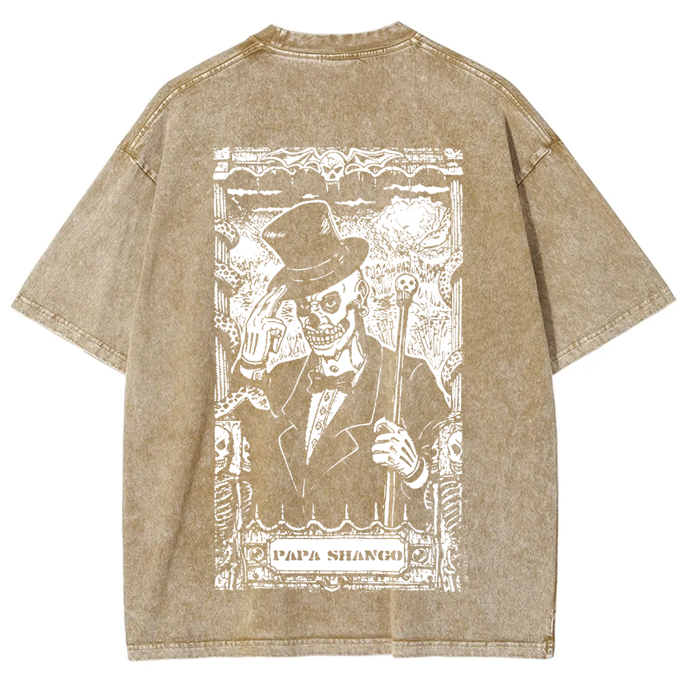 WWE Papa shango Washed  t-Shirt
