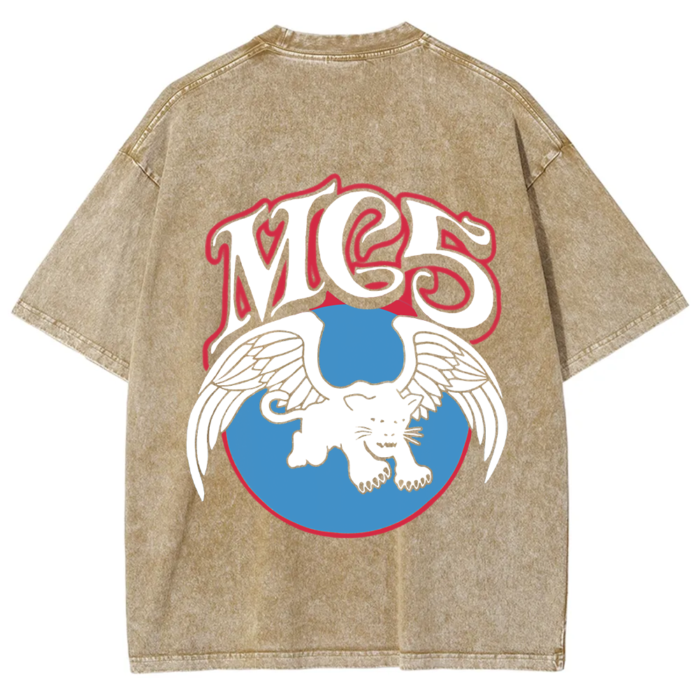 Unisex Vintage Washed  M.C.5 Music Bands t-Shirt