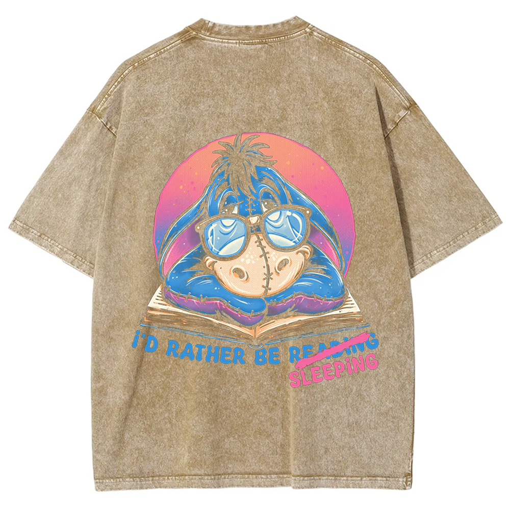 Unisex Vintage Washed Rather Be Sleeping  t-Shirt