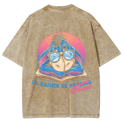 Unisex Vintage Washed Rather Be Sleeping  t-Shirt
