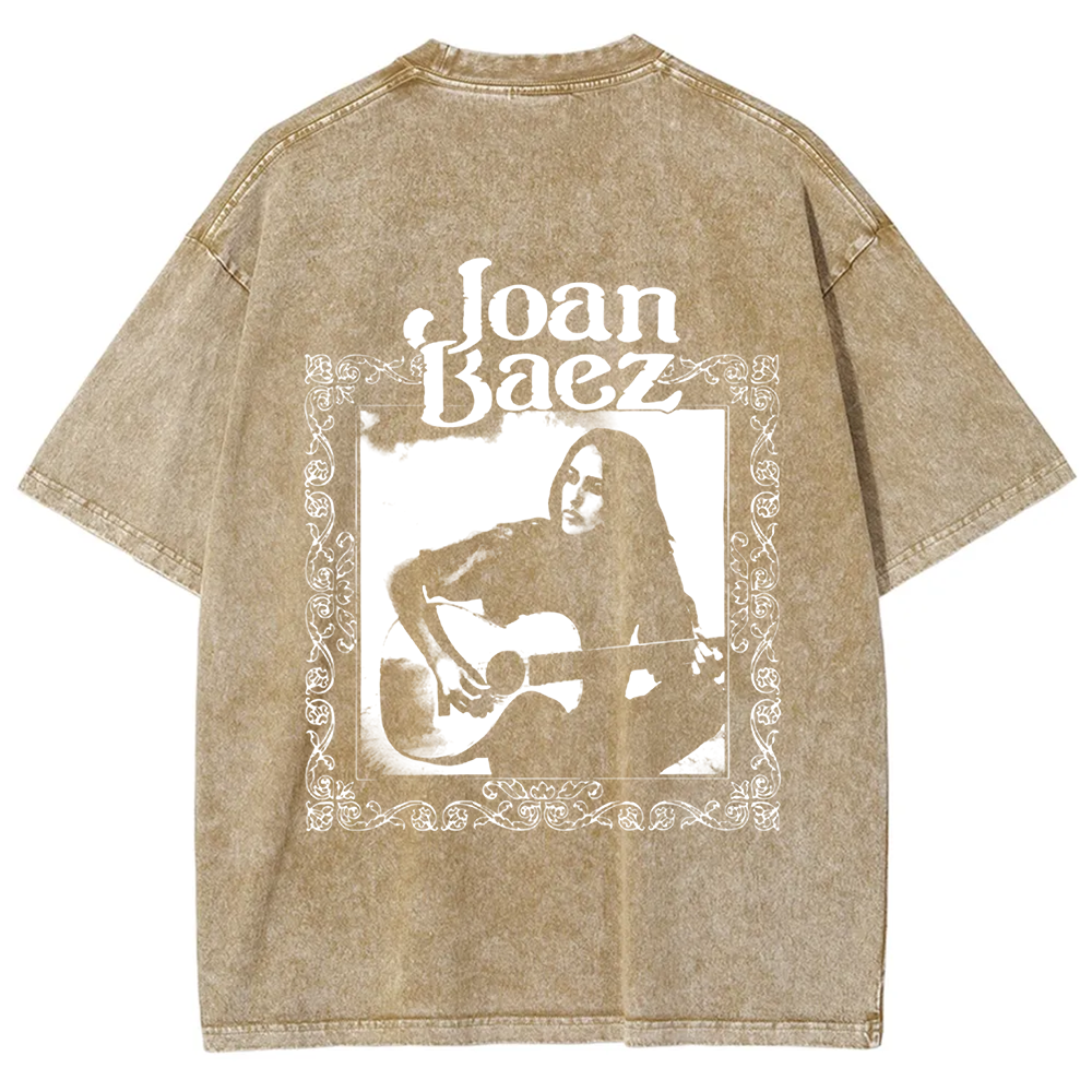 Unisex Vintage Washed Joan Baez Singer t-Shirt