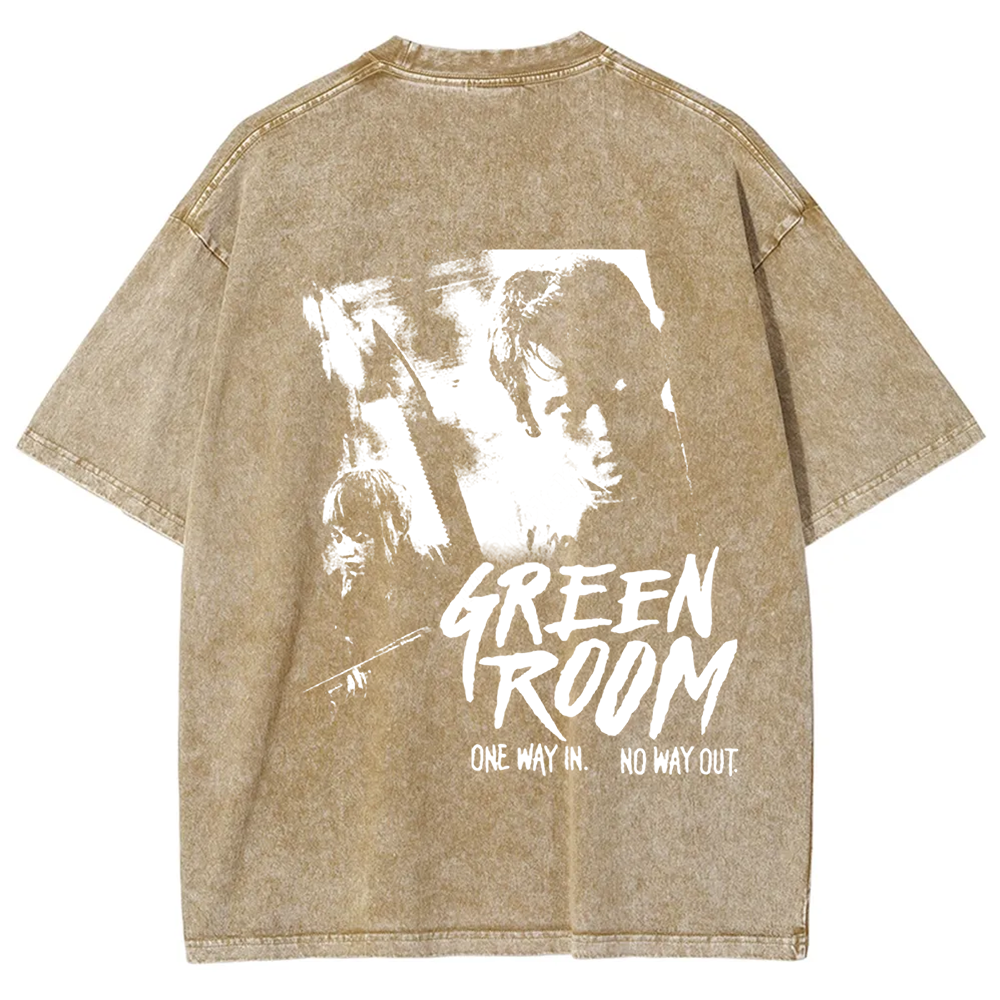 Unisex Vintage Washed  Green room horror movie 2015 t-Shirt