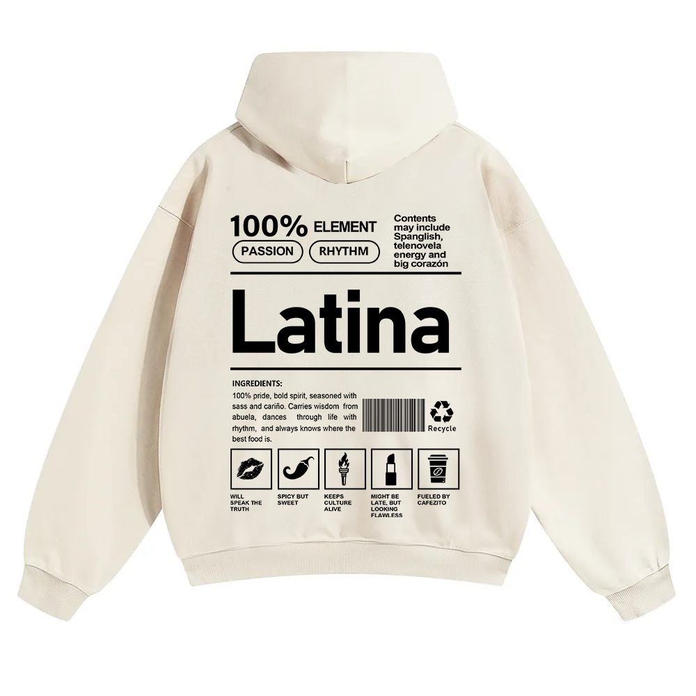 Latina Unisex Fit Color Hoodie wearishow