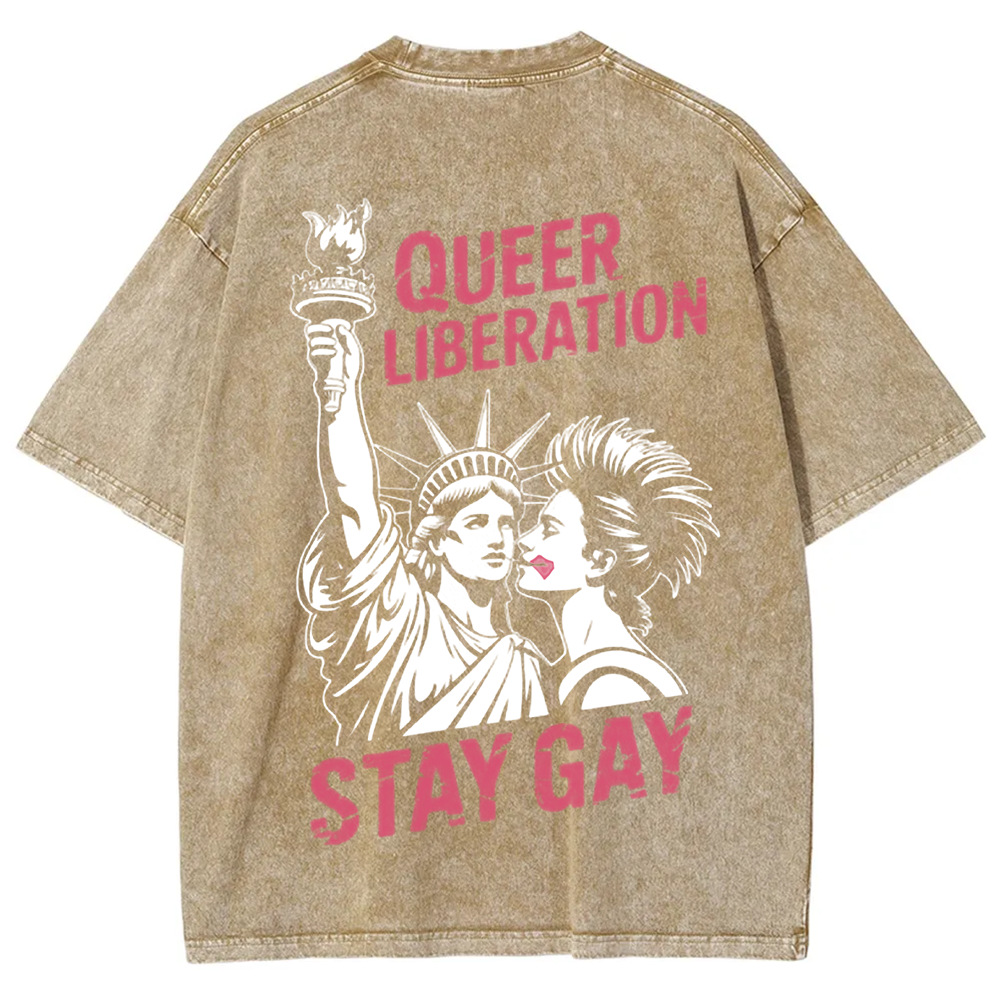 Unisex Vintage Queer Liberation Stay Gay t-Shirt