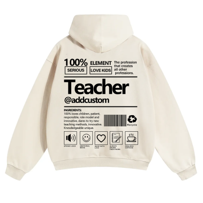 Teacher Addcustom Solid Color Hoodie wearishow