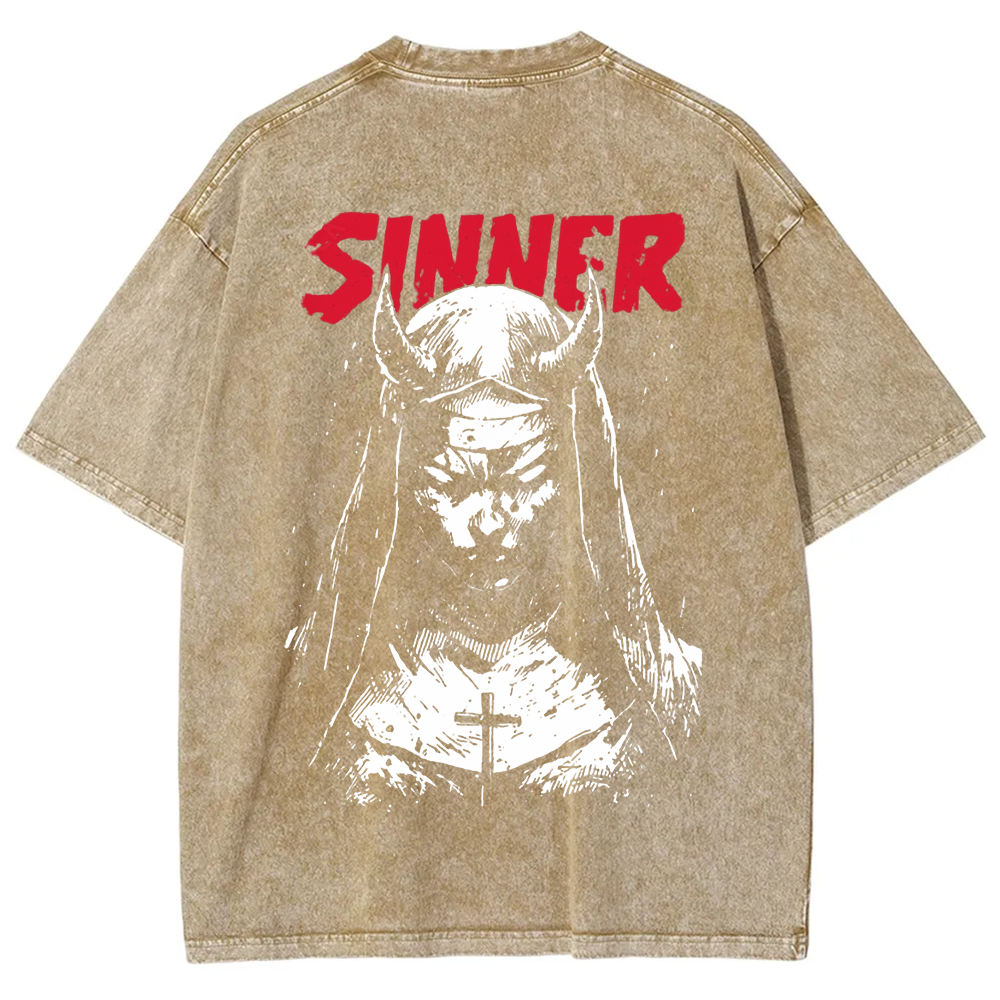 Unisex Vintage Sinner Nun t-Shirt