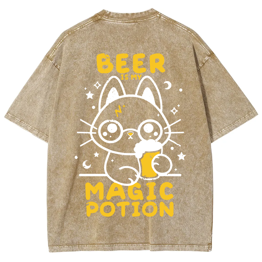 Unisex Vintage Beer Is My Magic Potion Music t-Shirt