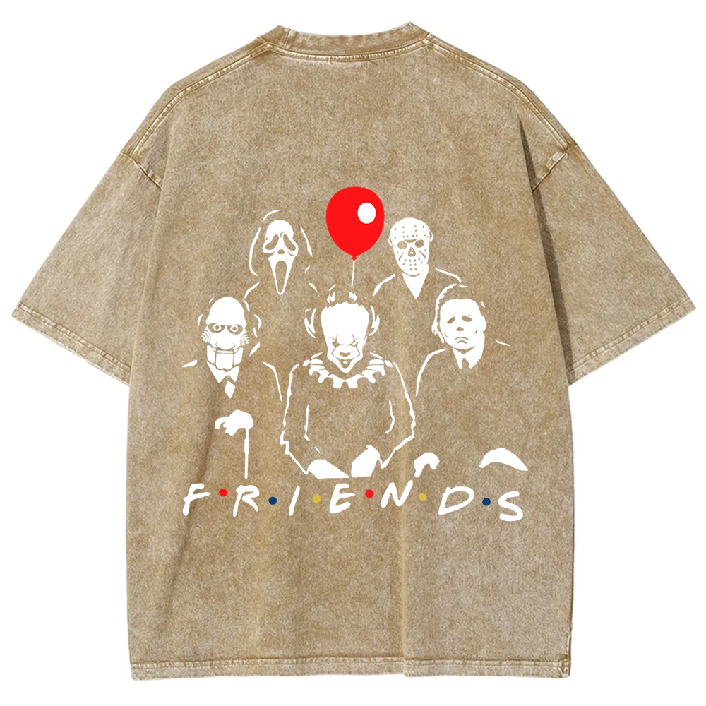 Unisex Vintage Friends Halloween SVG Horror Movie t-Shirt