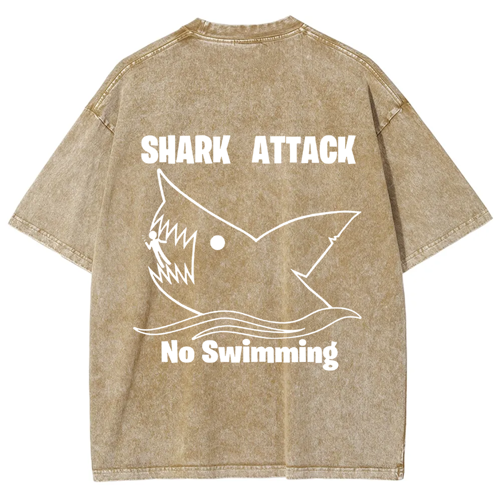 Unisex Vintage Shark Attack funny t-Shirt