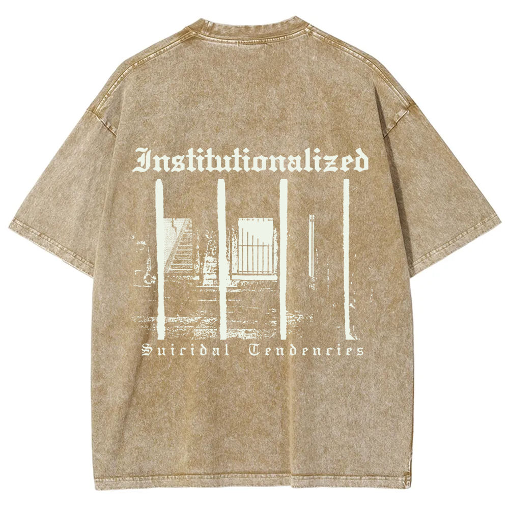 Unisex Vintage  Suicidal Tendencies Band Institutionalized t-Shirt