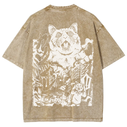 Unisex Vintage Monster Cat t-Shirt