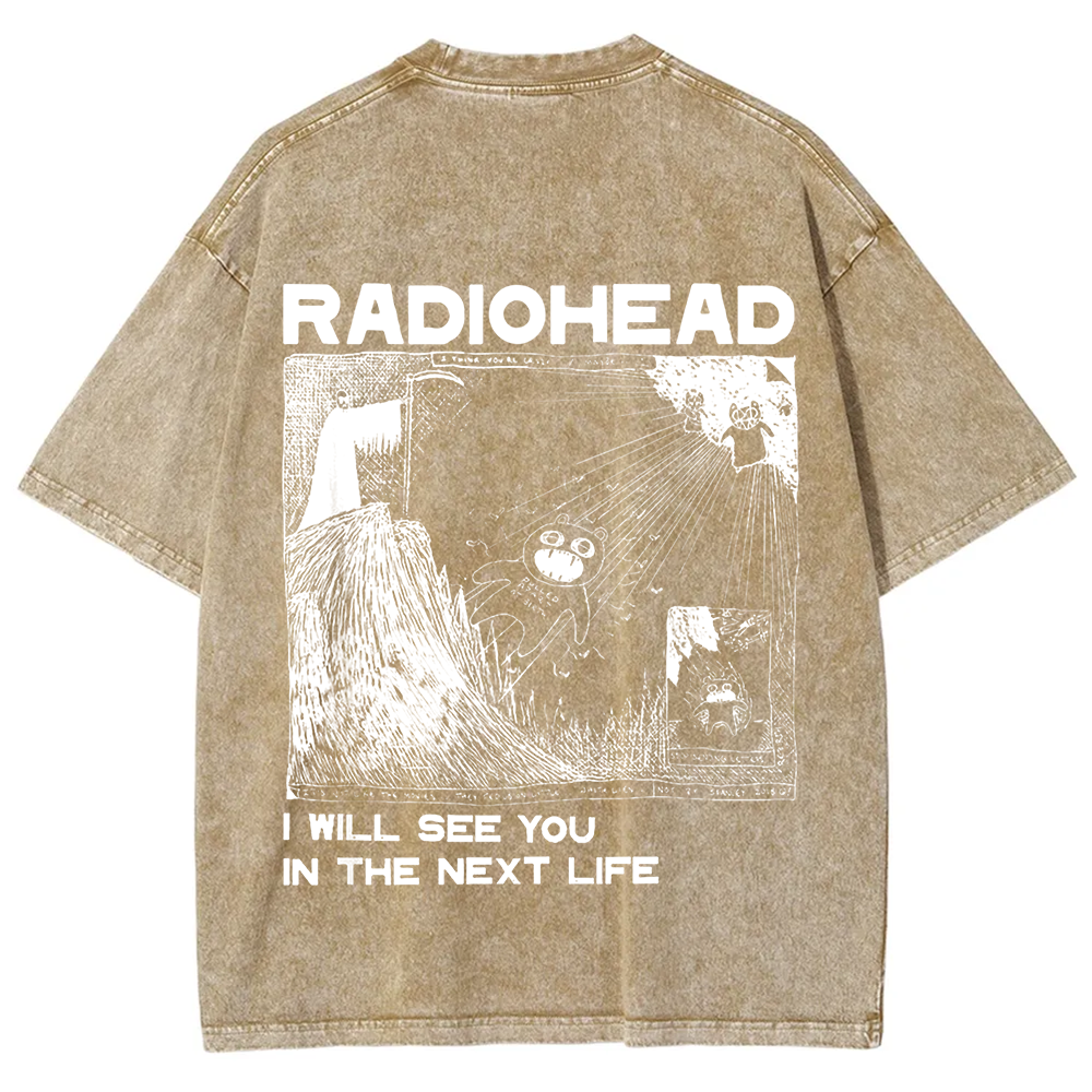 Unisex Vintage  Radiohead Band t-Shirt
